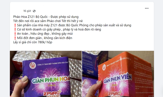 Tạm dừng bán một sản phẩm pháo hoa không tiếng nổ - Ảnh 1. Tạm dừng bán một sản phẩm pháo hoa không tiếng nổ - Ảnh 1.